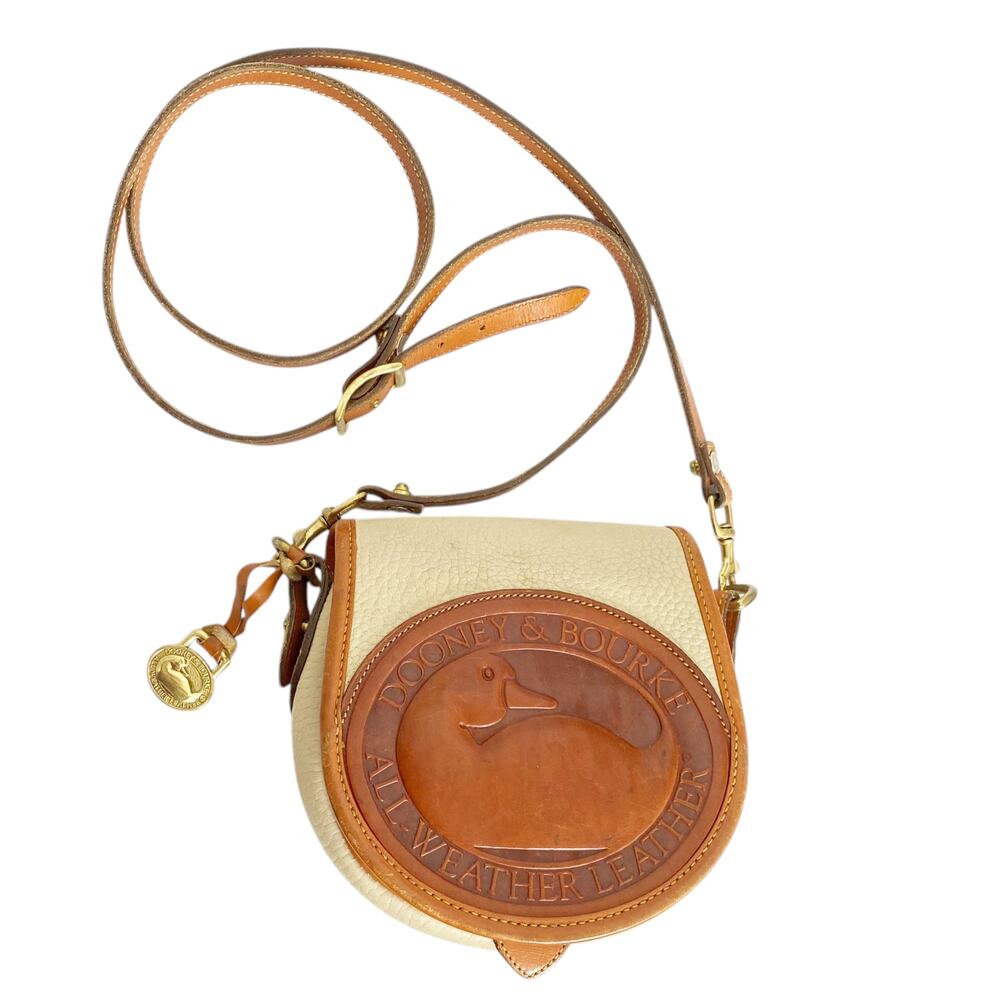 Vintage Dooney & Bourke 90s AWL Big Duck Crossbody Cream